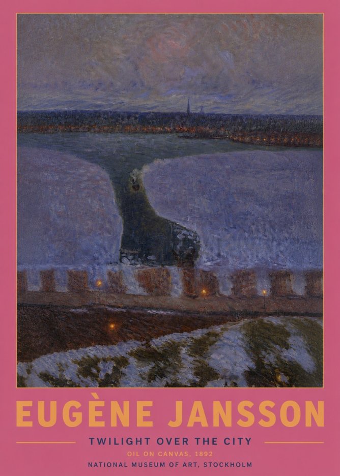 Eugène Jansson Twilight over the City No6 - Poster
