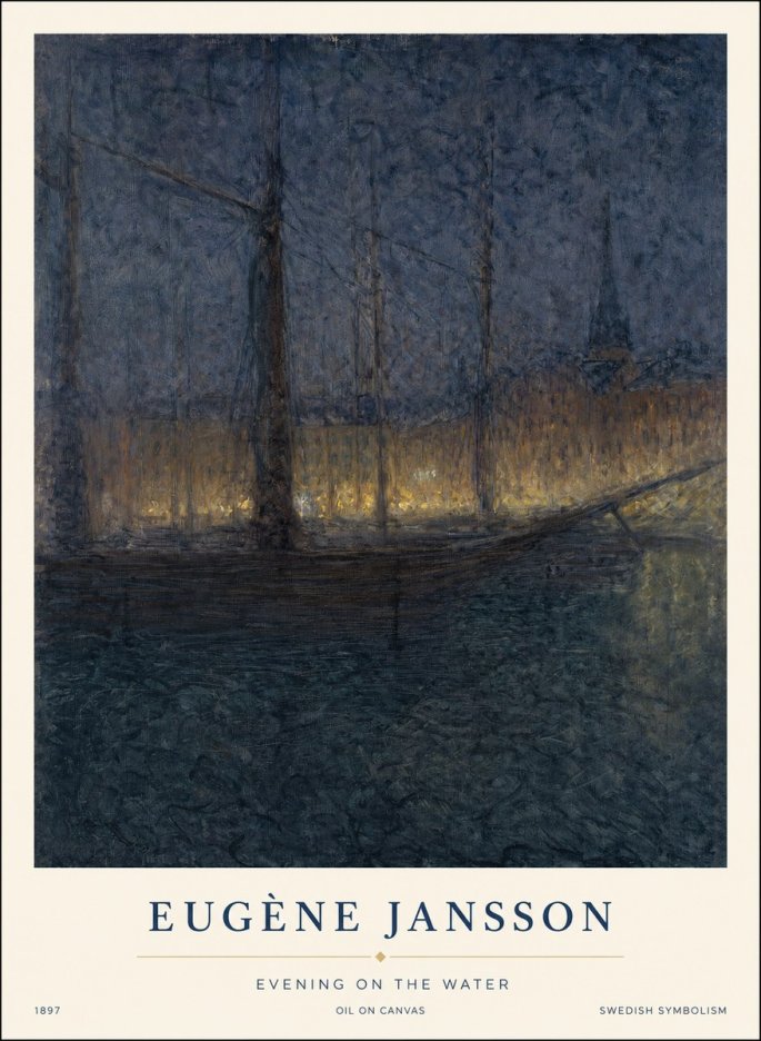 Eugène Jansson Evening on the Water No1 - Poster
