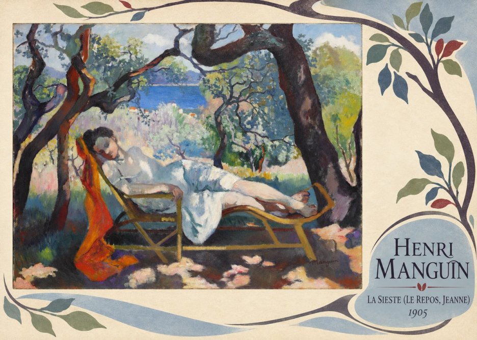 Henri Manguin La Sieste (Le Repos, Jeanne) No3 - Poster