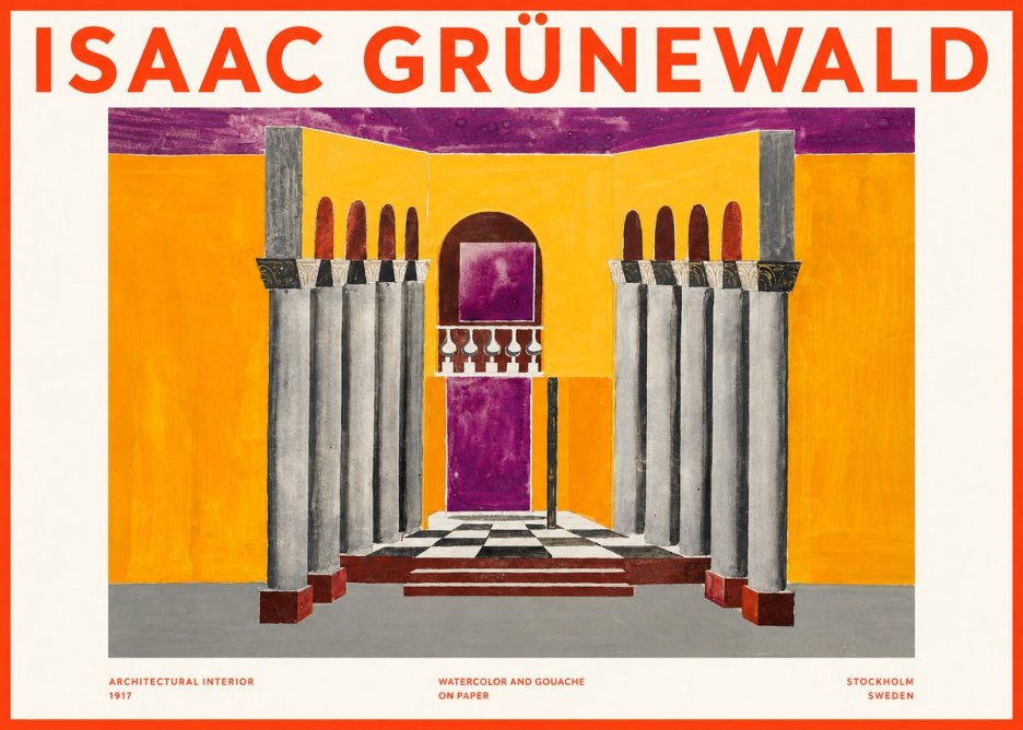 Isaac Grünewald Architectural Interior No2 - Poster