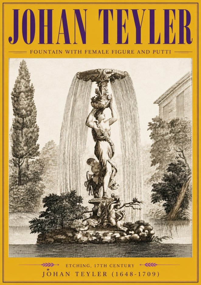 Johan Teyler Fountain with Allegorical Figures No6 - Poster