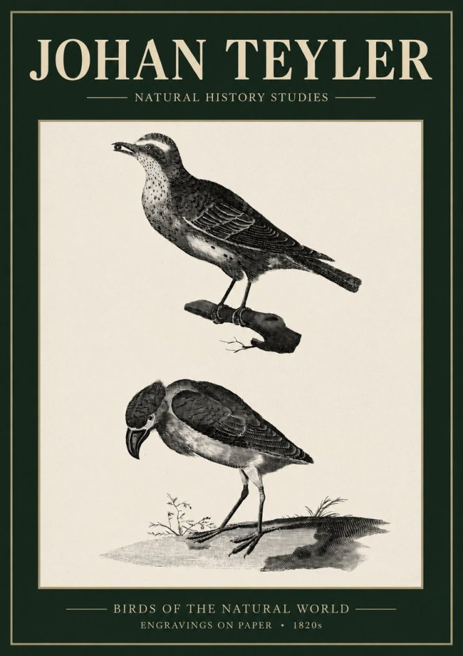 Johan Teyler Birds of the Natural World No3 - Poster