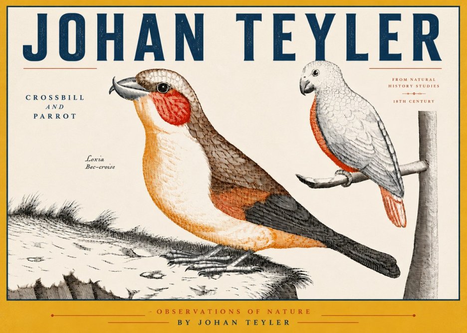 Johan Teyler Crossbill and Parrot No6 - Poster
