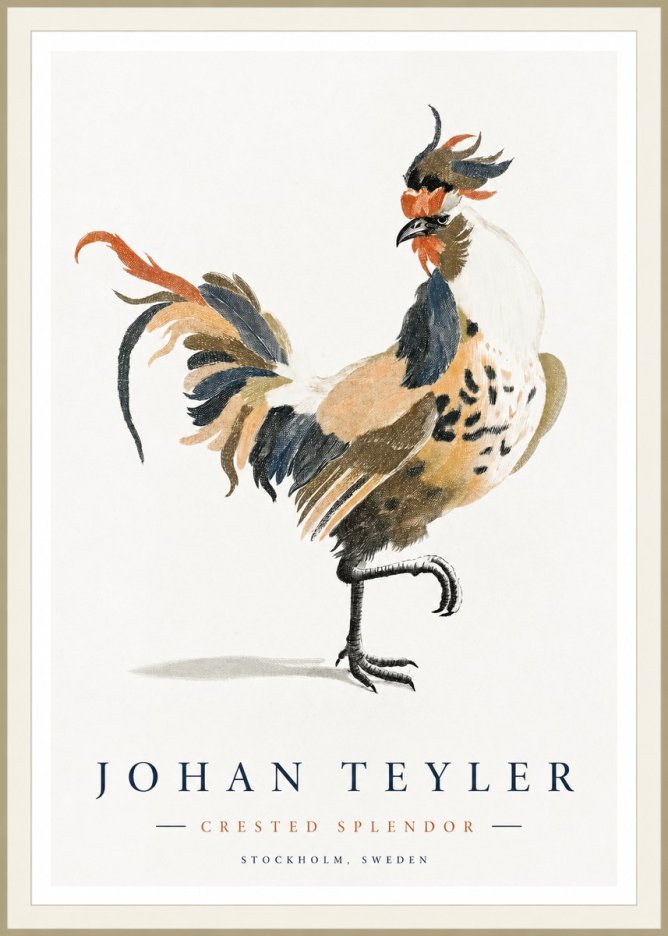 Johan Teyler Crested Splendor No1 - Poster