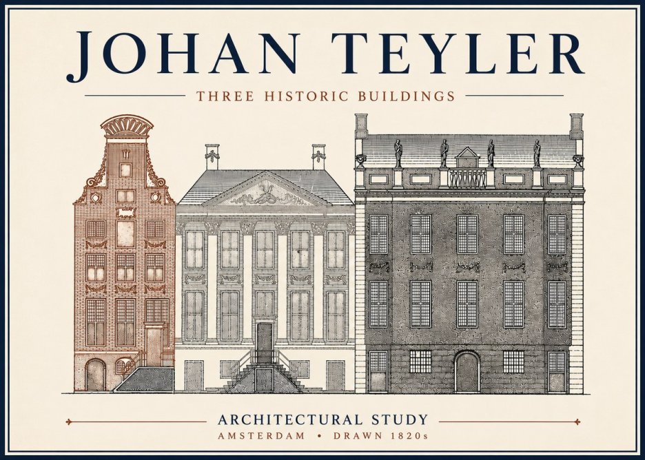 Johan Teyler Three Historic Buildings No6 - Poster