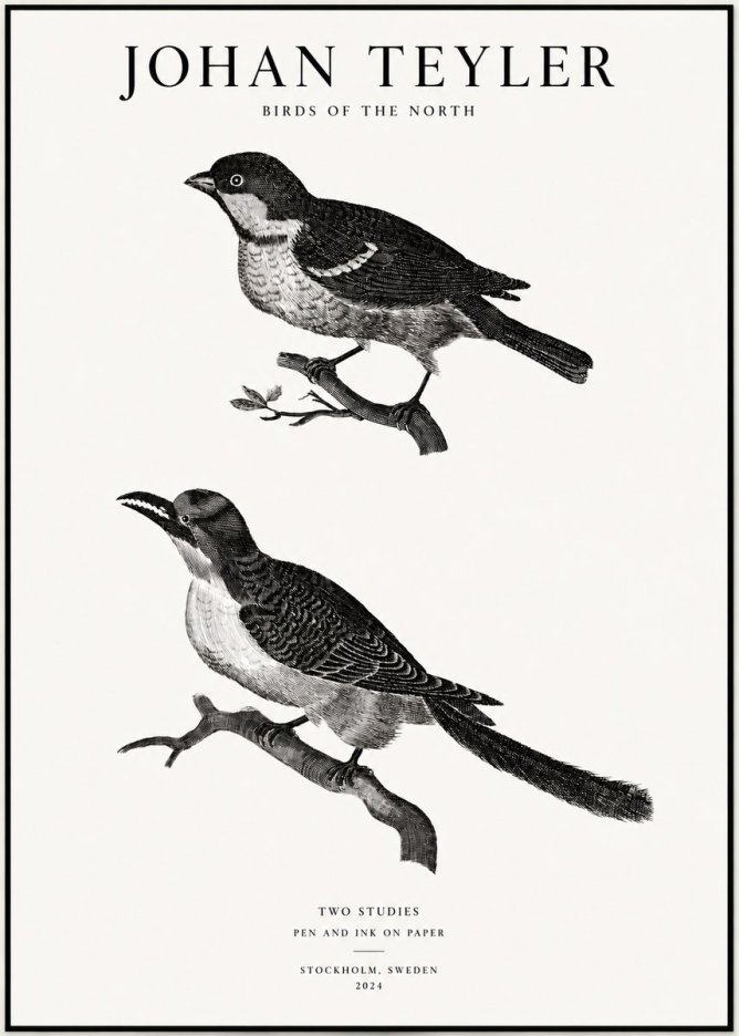 Johan Teyler Two Studies No1 - Poster