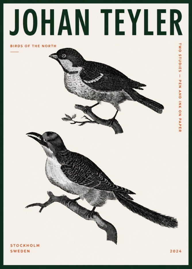 Johan Teyler Two Studies No3 - Poster