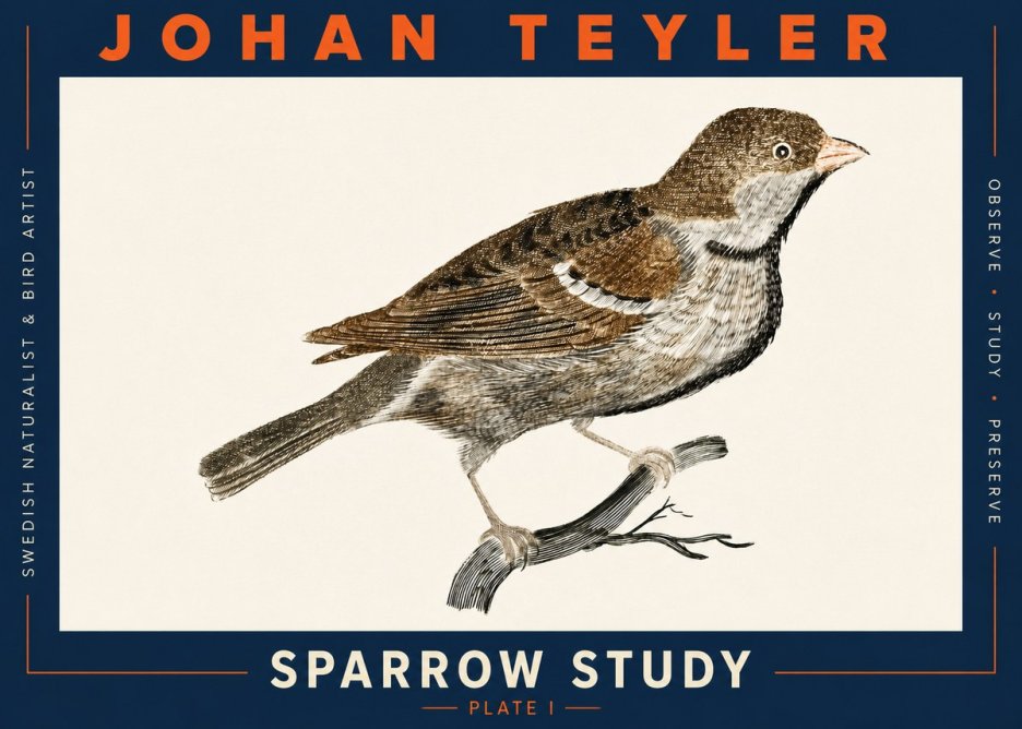 Johan Teyler Sparrow Study No3 - Poster
