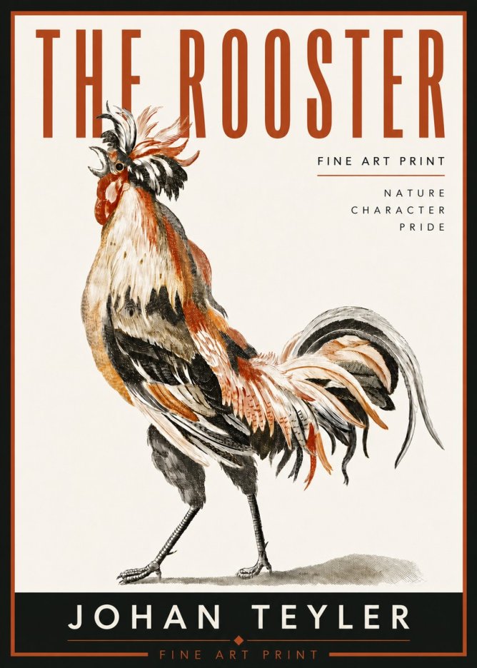 Johan Teyler The Rooster No5 - Poster