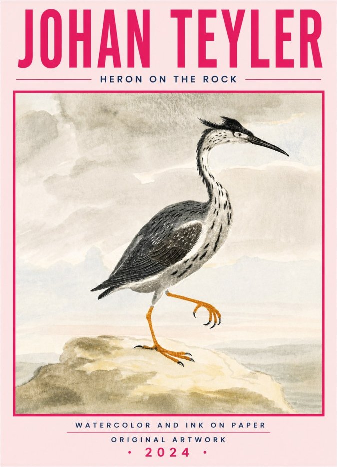 Johan Teyler Heron on the Rock No5 - Poster