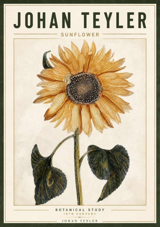 Johan Teyler Sunflower No6 - Poster