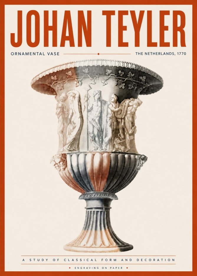 Johan Teyler Ornamental Vase I No5 - Poster