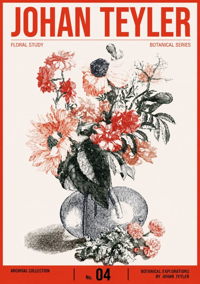 Johan Teyler Floral Study No4 - Poster