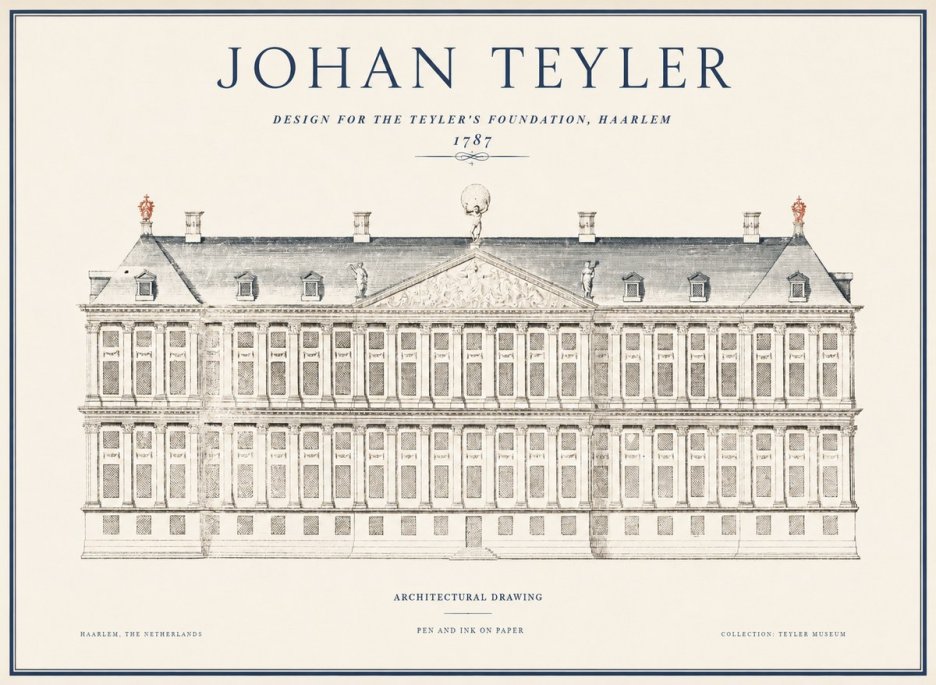 Johan Teyler Haarlem Town Hall - Elevation - 1778 No5 - Poster
