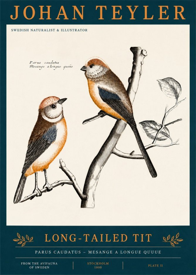 Johan Teyler Long-tailed Tit No2 - Poster