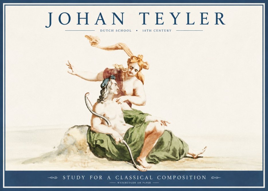 Johan Teyler Study for a Classical Composition No2 - Poster