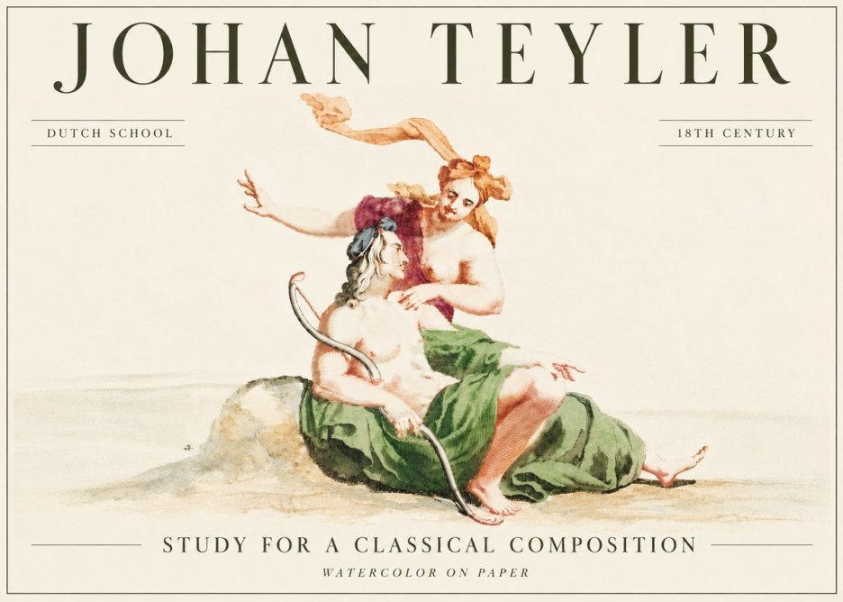 Johan Teyler Study for a Classical Composition No6 - Poster
