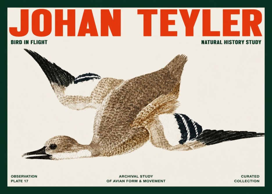 Johan Teyler Bird in Flight II No2 - Poster