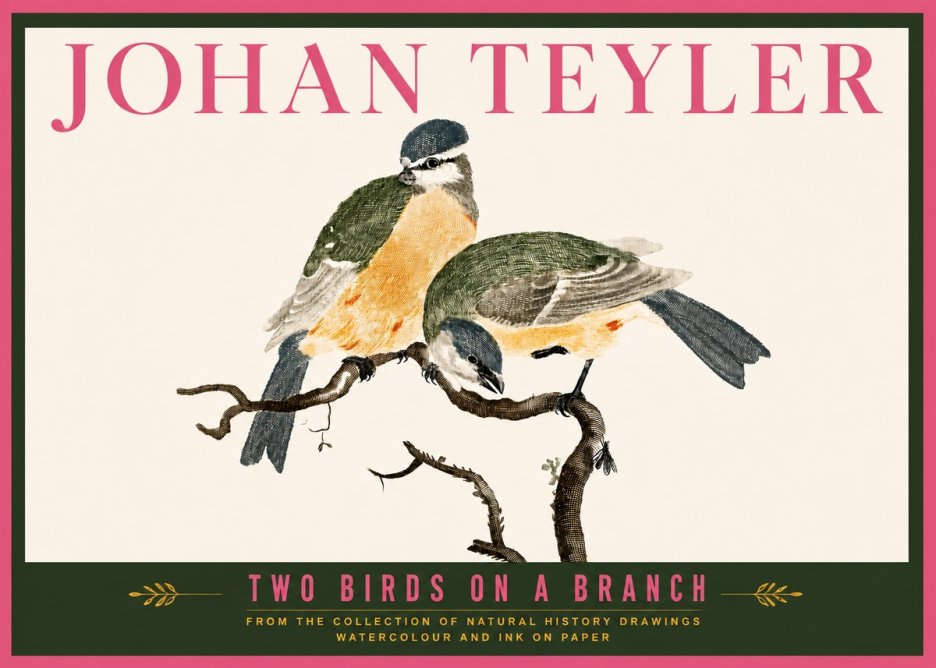 Johan Teyler Two Birds on a Branch No6 - Poster