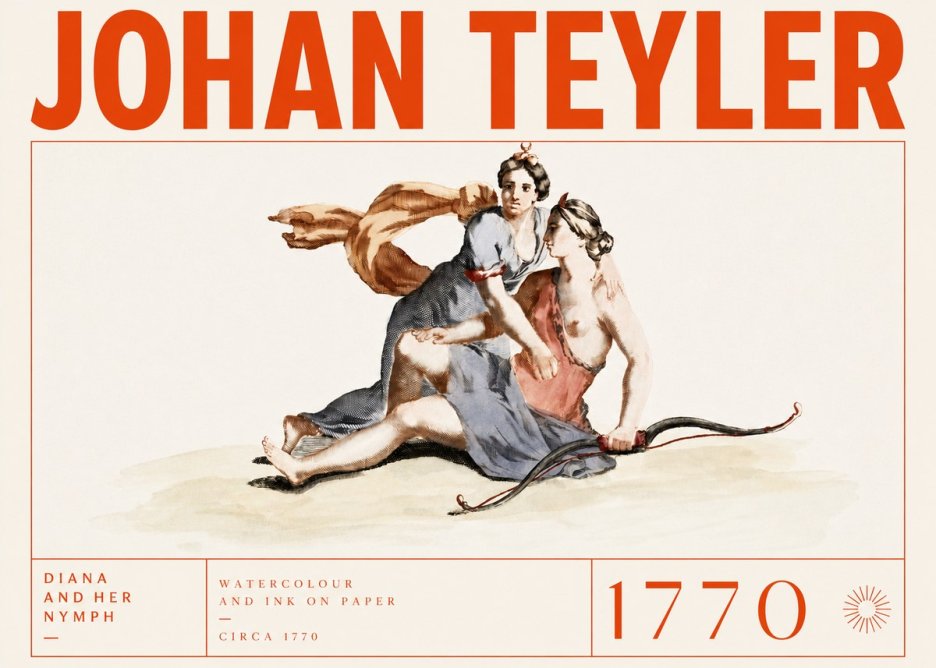 Johan Teyler Diana and Her Nymph No3 - Poster