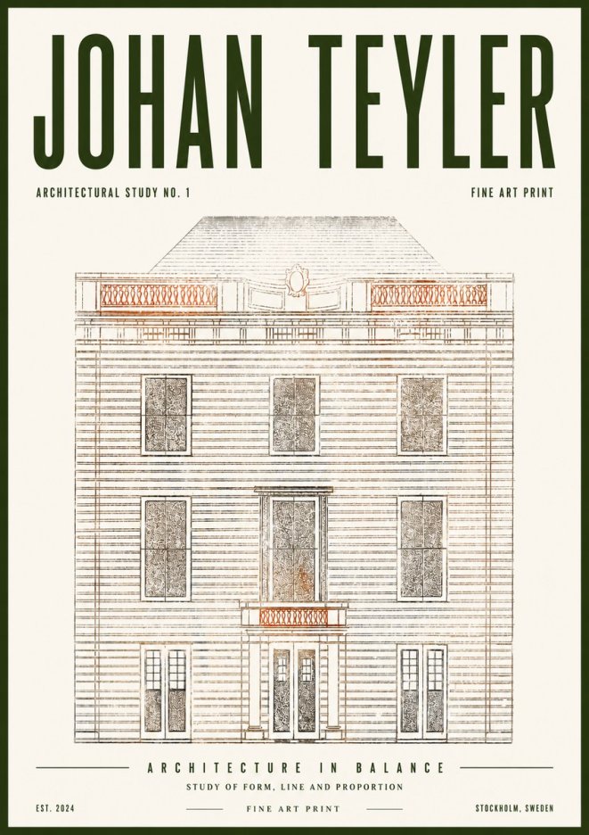 Johan Teyler Architectural Study No. 1 II No5 - Poster