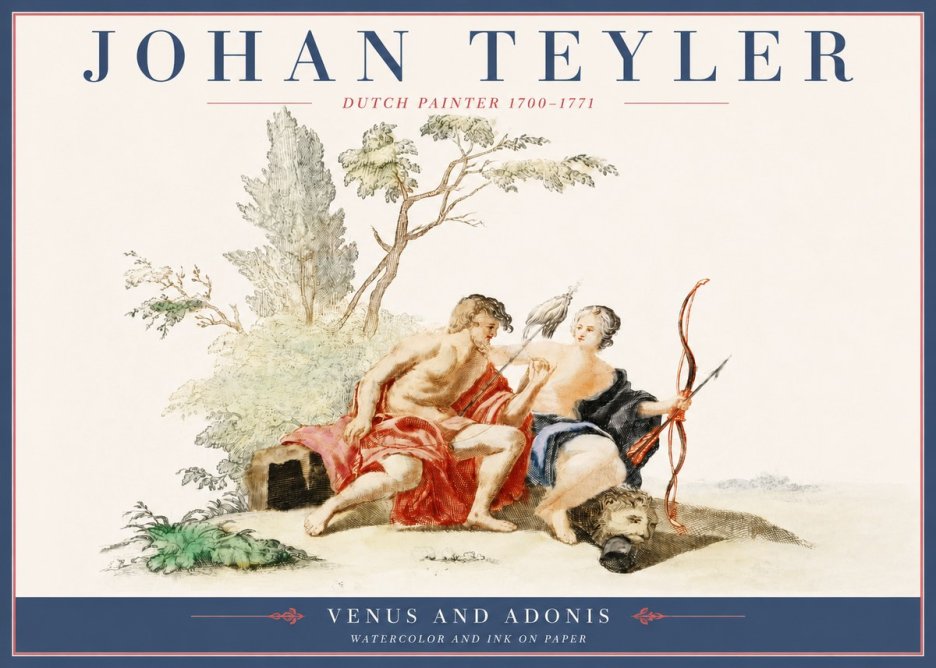Johan Teyler Venus and Adonis No4 - Poster