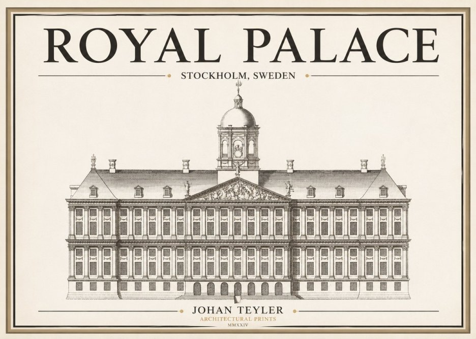 Johan Teyler Royal Palace No1 - Poster