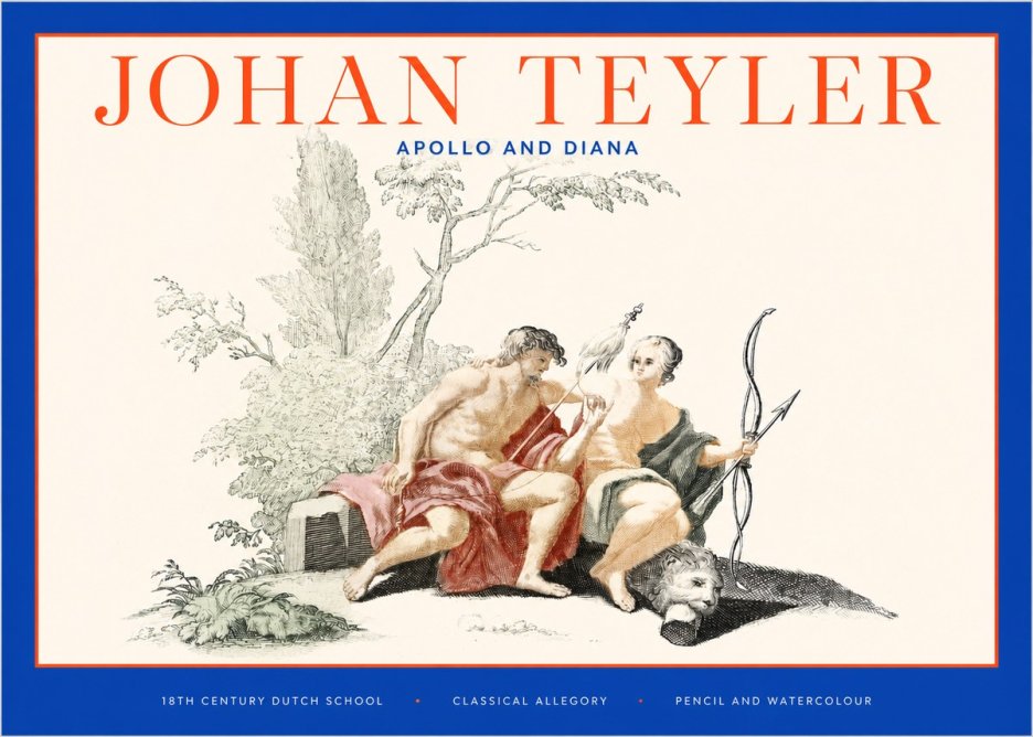 Johan Teyler Classical Study with Cupid and Symbols No6 - Poster