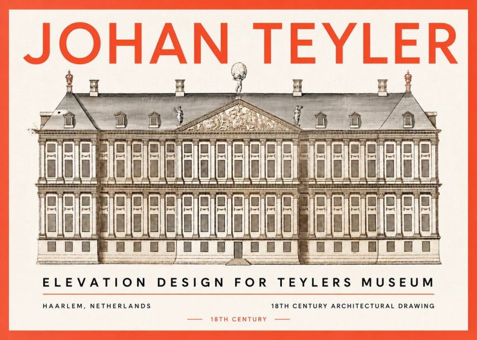 Johan Teyler Elevation Design for Teylers Museum, Haarlem No5 - Poster