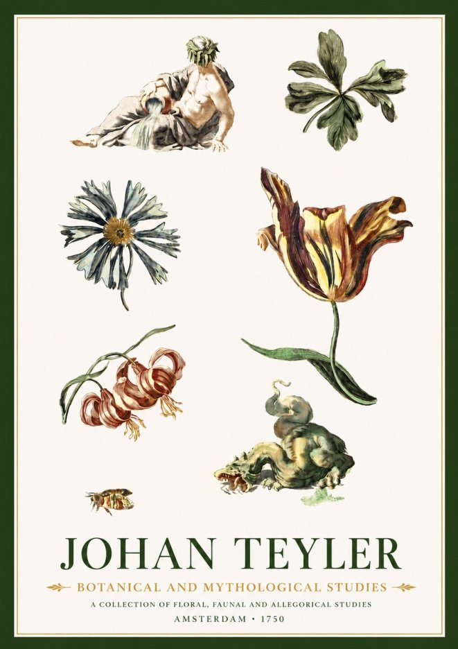 Johan Teyler Botanical and Mythological Studies No4 - Poster