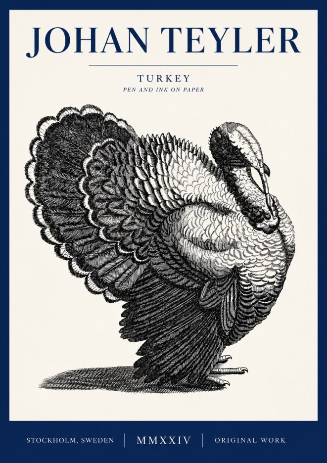 Johan Teyler Turkey No4 - Poster