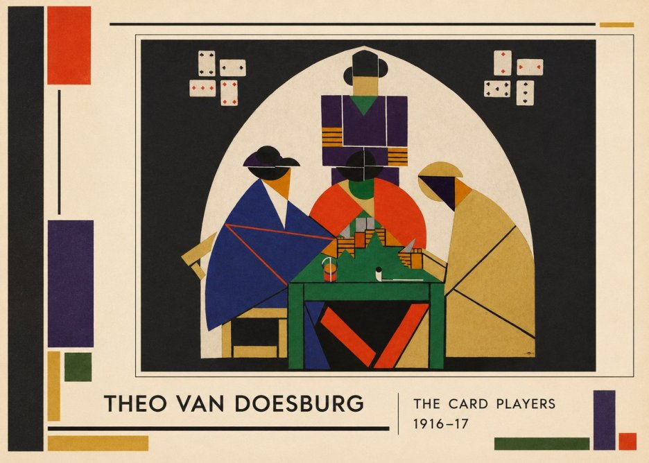 Theo van Doesburg The Card Players No1 - Poster