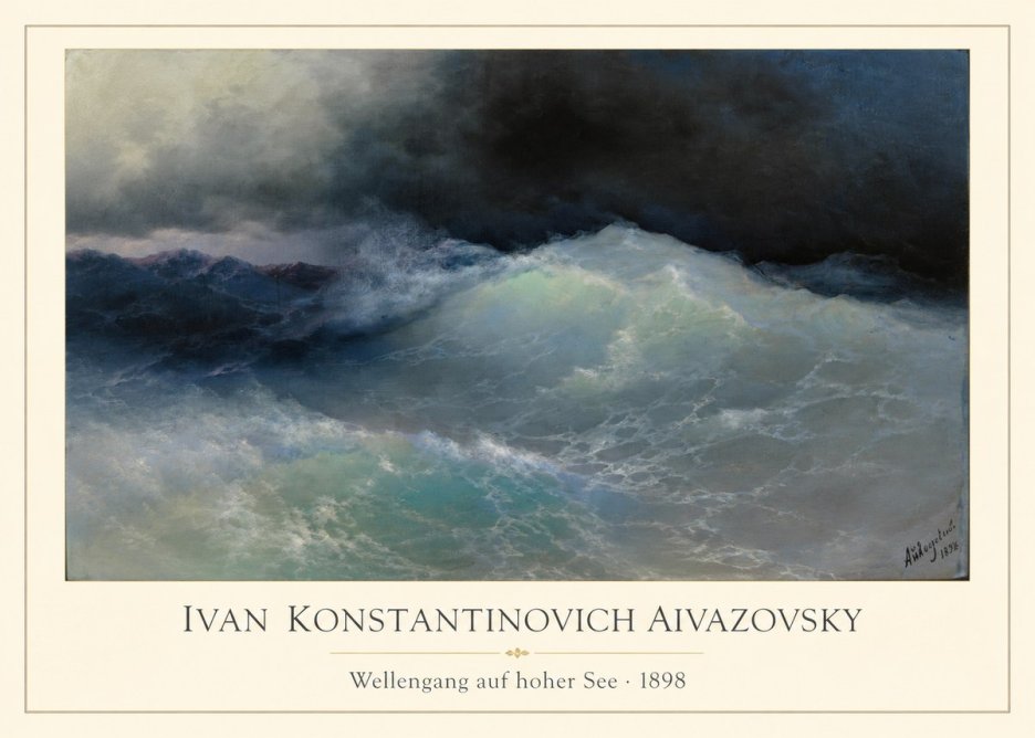 Ivan Konstantinovich Aivazovsky Wellengang Auf Hoher See No1 - Poster