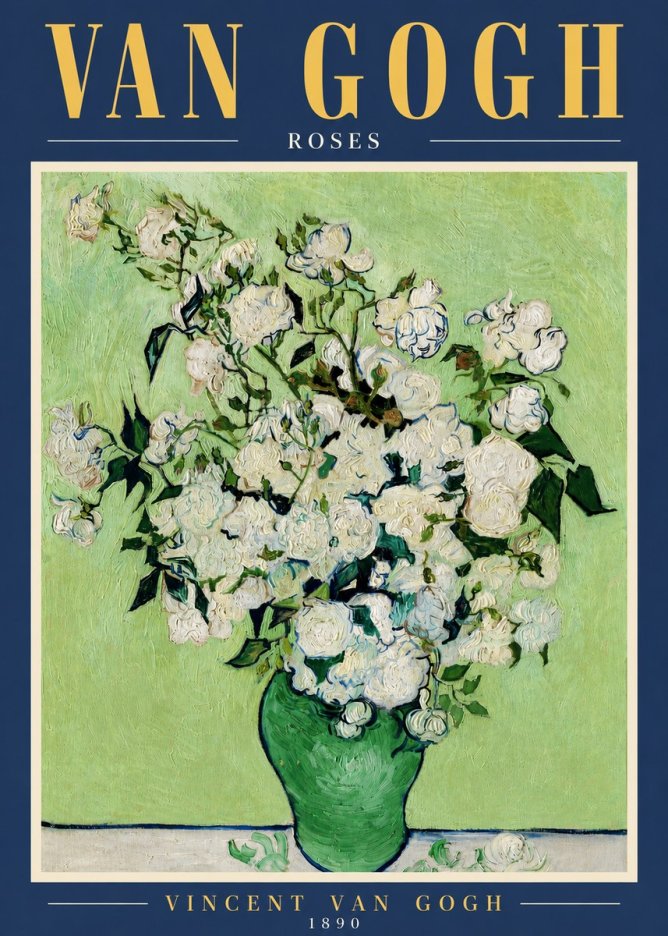 Van Gogh Roses I No5 - Poster