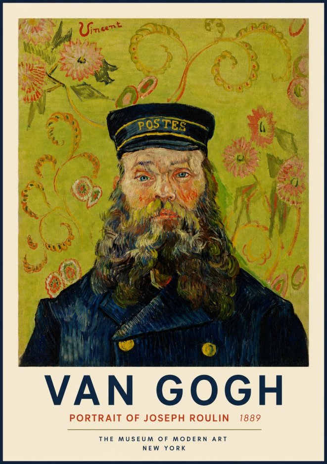 Van Gogh Portrait of Joseph Roulin II No3 - Poster