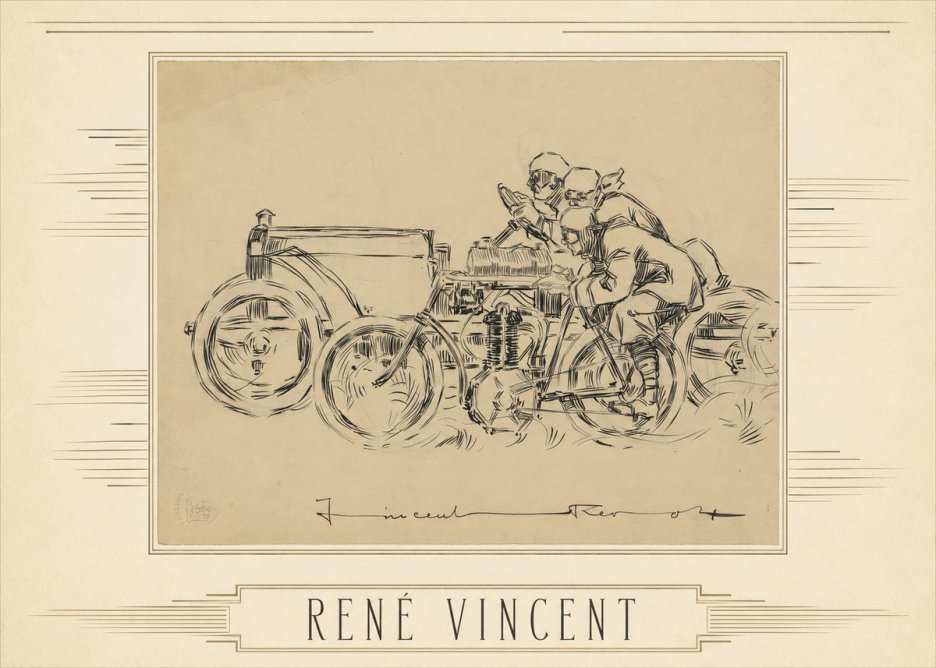 René Vincent Course Automobile No6 - Poster