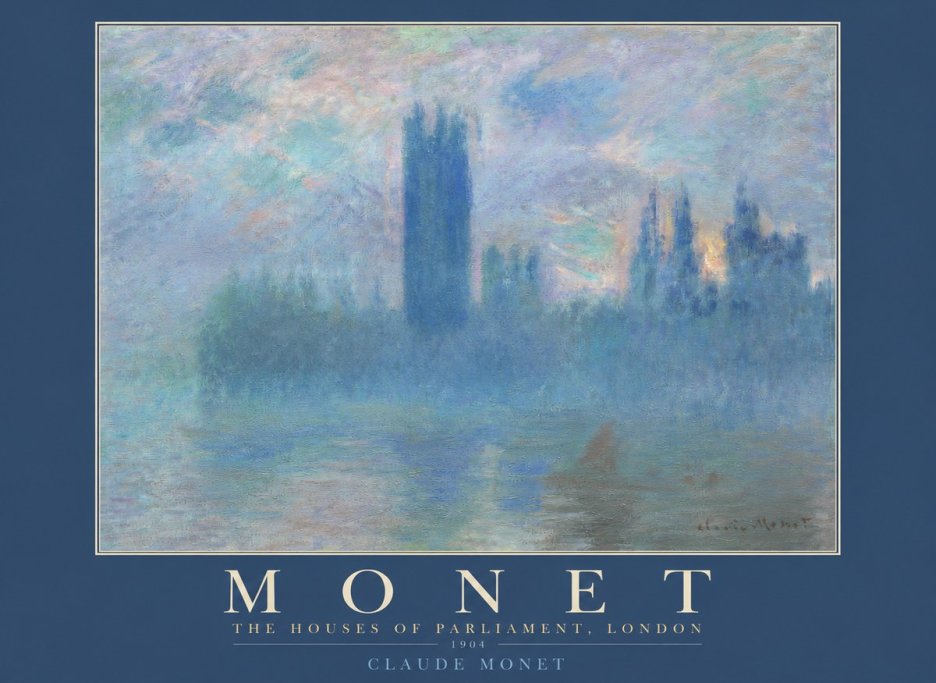 Monet The Houses of Parliament, London I No2 - Poster