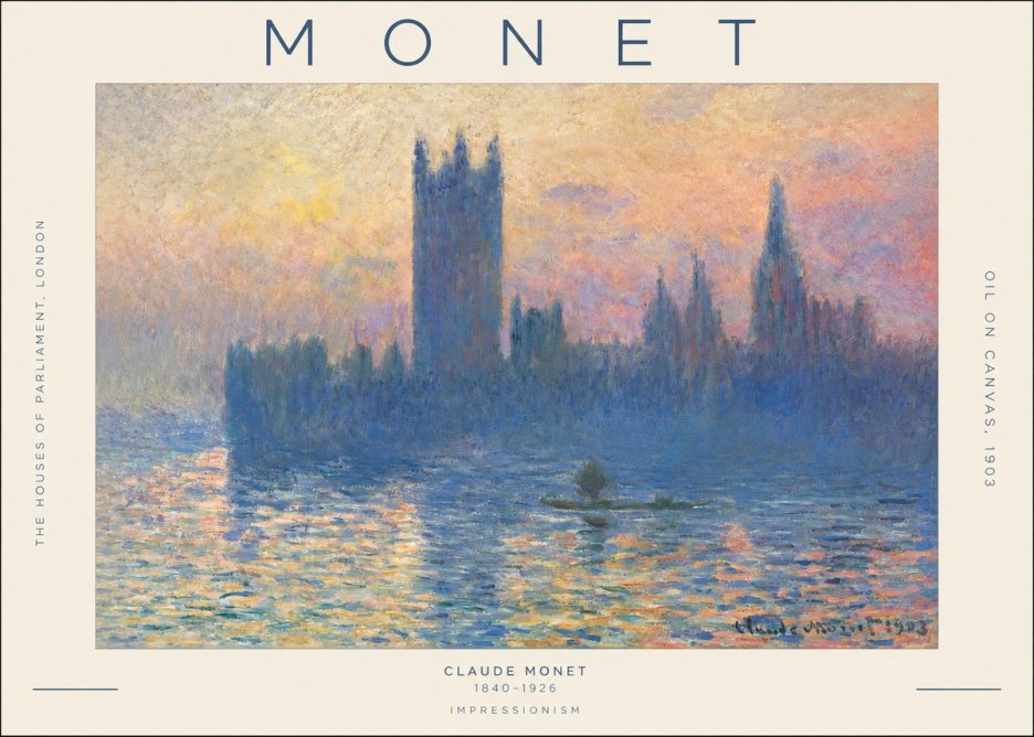 Monet The Houses of Parliament, London II No2 - Poster