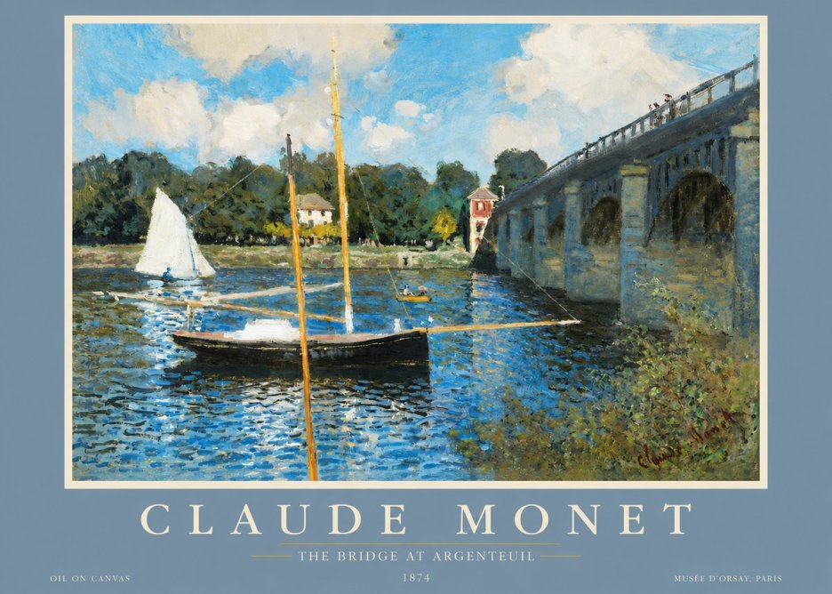 Monet The Bridge at Argenteuil I No2 - Poster