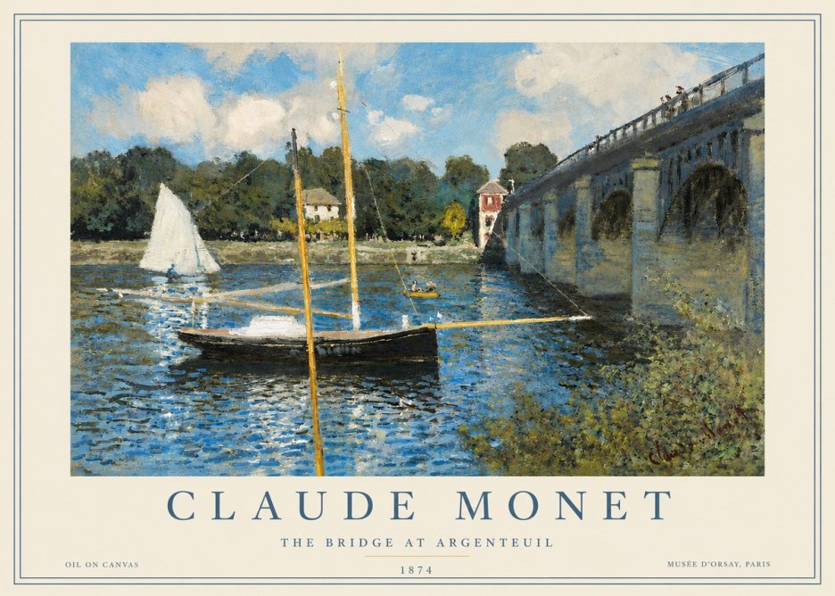 Monet The Bridge at Argenteuil I No3 - Poster