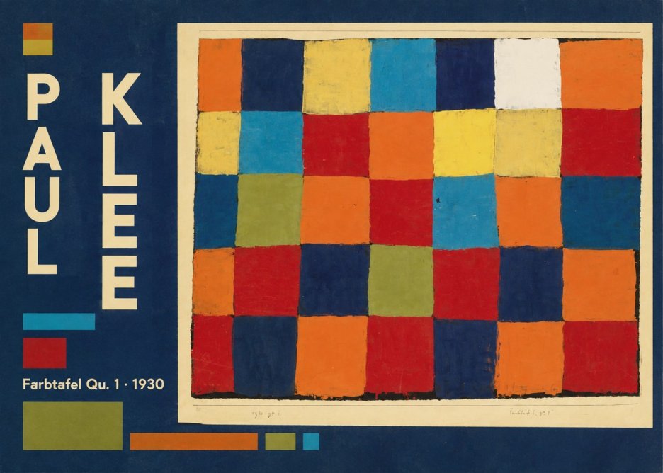 Paul Klee Farbetafel Qu 1 · 1930 No4 - Poster