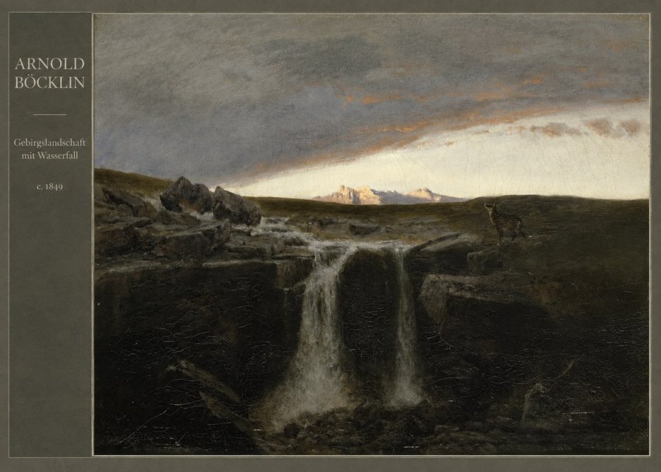 Arnold Böcklin Gebirgslandschaft Mit Wasserfall No4 - Poster