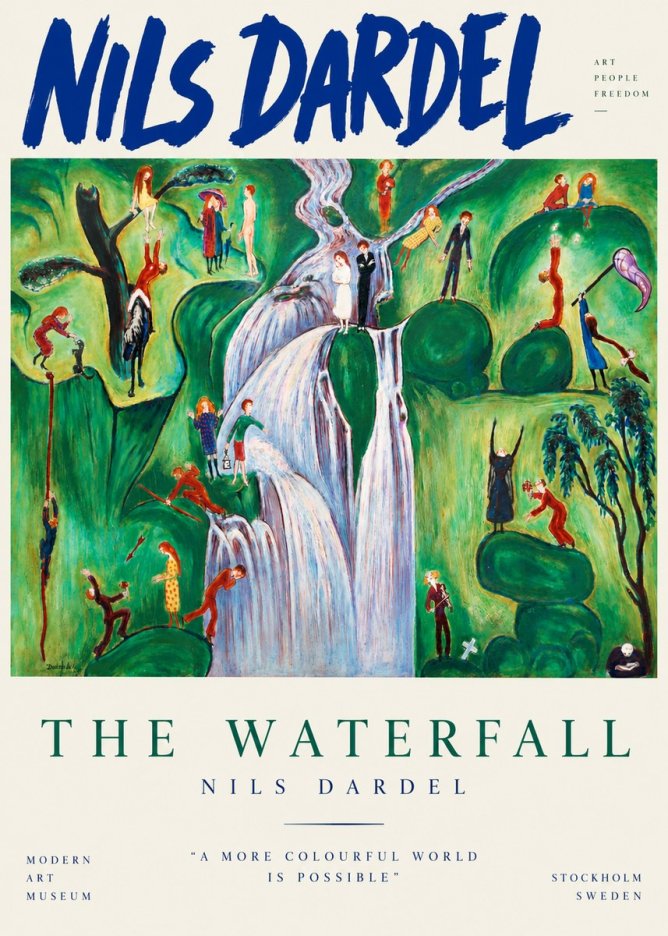 Nils Dardel The Waterfall No3 - Poster