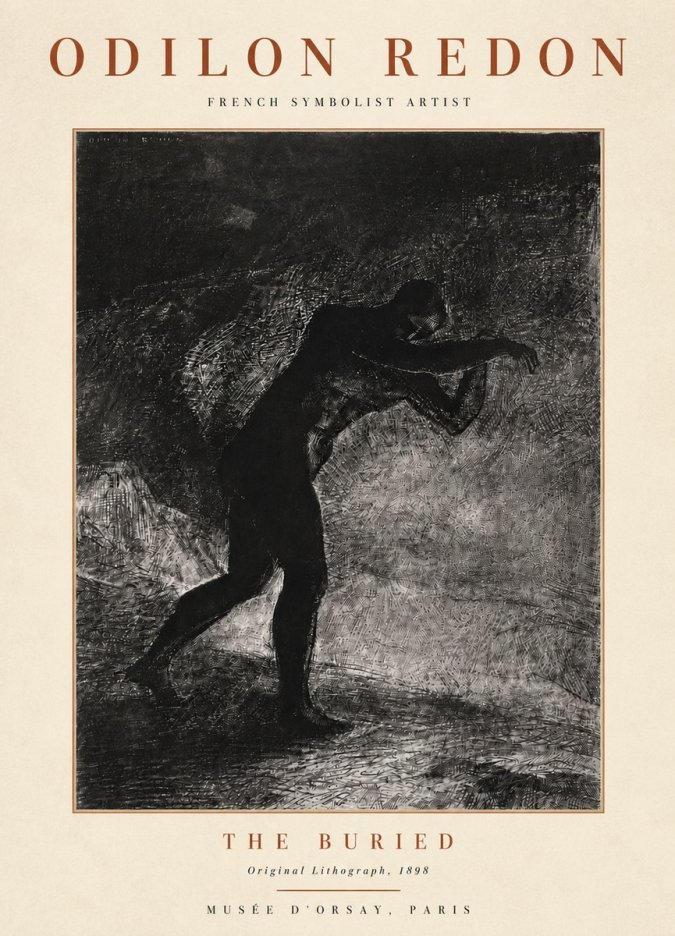 Odilon Redon The Buried No4 - Poster