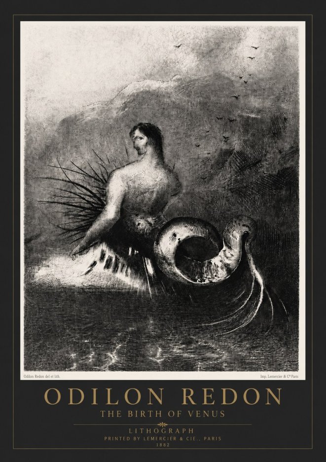 Odilon Redon The Birth of Venus No4 - Poster