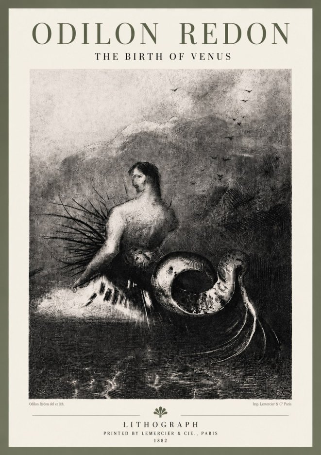 Odilon Redon The Birth of Venus No6 - Poster