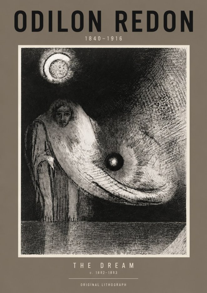 Odilon Redon The Dream No6 - Poster