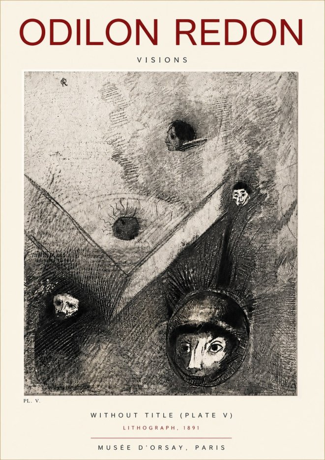 Odilon Redon Without Title (Plate V) No6 - Poster