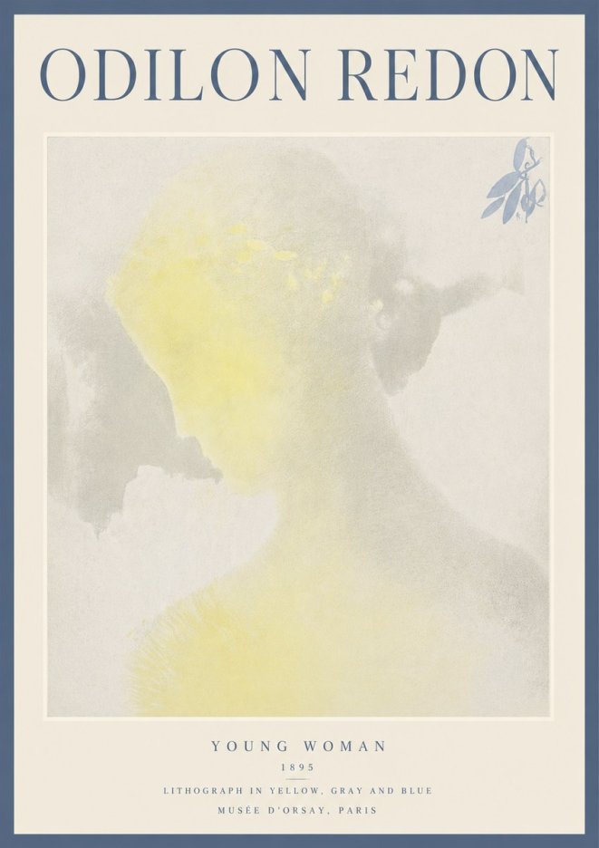Odilon Redon Young Woman No5 - Poster