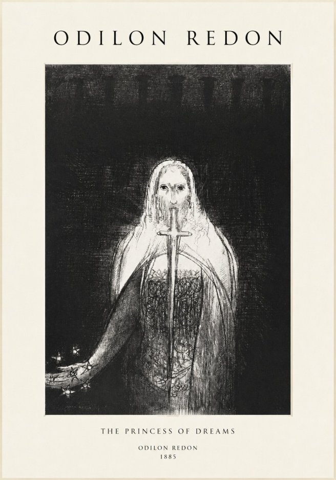 Odilon Redon The Princess of Dreams No1 - Poster